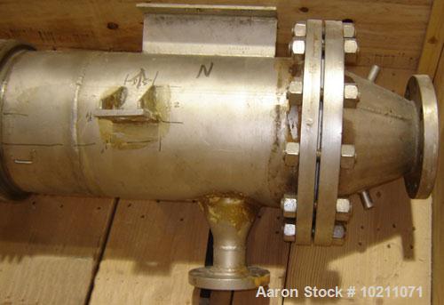 Used Cosmos Minerals Condenser, 43 Square Feet. 304 L stainless steel shell side. Tubes are Tantalum. Shell MAWP 150/FV @ 350 deg F, shell MDMT -20 deg F @ 150 psig, tube MAWP 150/FV @ 350 deg F, tub...