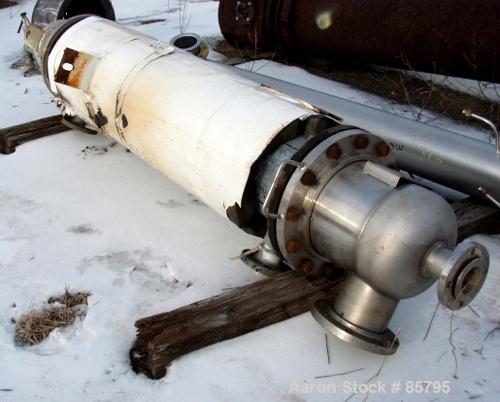 Used Vertical Cosmos Minerals Single Pass Shell and Tube Heat Exchanger, 96 Square Feet