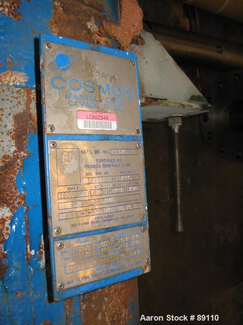 Used- Cosmos Shell And Tube Heat Exchanger, 215 Square Feet, Type BEM 20-1-60, Vertical. Carbon steel shell rated 150 psi/FV...