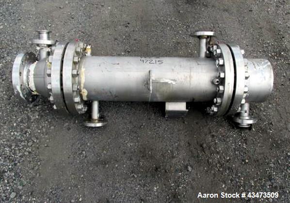 Used Cosmos Shell & Tube Heat Exchanger, 45 Square Feet. Hastelloy C22 tubes and bonnets. (76) 0.75" diameter x 32" long tubes rated 400 psi & Full Vacuum at 500 degrees F. 304 Stainless steel shell ...