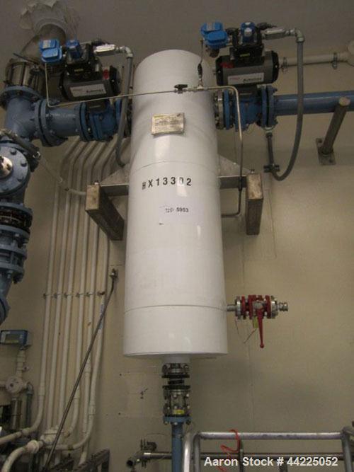 Used Doyle & Roth Vertical Heat Exchanger, 50 Square Feet, Model VT1061-3VE. (85) 3/4" Diameter x 36" long Hastelloy C276 tubes rated 150 psi and full vacuum at 347 degrees F, 316 stainless steel she...
