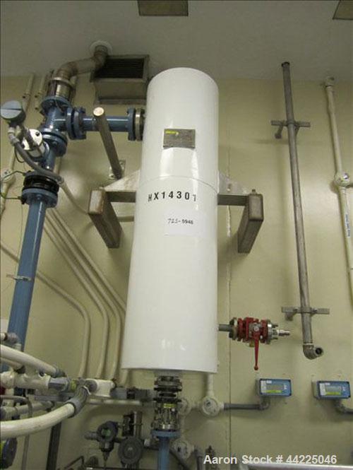 Used Doyle & Roth Vertical Heat Exchanger, 32 Square Feet, Model VT861-3VE. (55) 3/4" Diameter x 36" long Hastelloy C276 tubes rated 150 psi and full vacuum at 347 degrees F, 316L stainless steel she...
