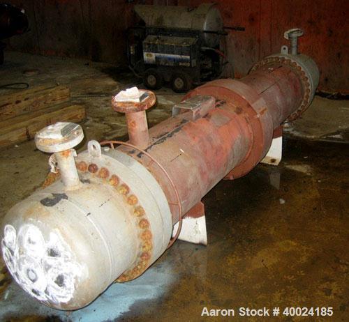 Used Doyle and Roth Shell and Tube Heat Exchanger, 420 Square Feet, Horizontal. Carbon steel shell rated FV/150 psi at 350 deg F, and –20 deg F at FV/150 psi. (268) 3/4" diameter x 8' long 316L stain...