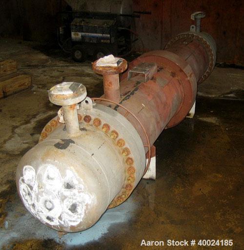 Used Doyle and Roth Shell and Tube Heat Exchanger, 420 Square Feet, Horizontal. Carbon steel shell rated FV/150 psi at 350 deg F, and –20 deg F at FV/150 psi. (268) 3/4" diameter x 8' long 316L stain...