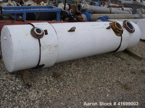 Used Doyle & Roth Shell And Tube Heat Exchanger, 495 Square Feet, Horizontal. 304 stainless steel shell rated 150 psi at 350 deg.f., and –20 deg.f. at 150 psi. (421) 3/4" diameter x 6' long Haselloy ...