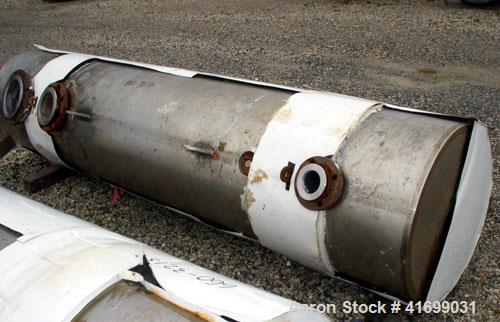 Used Doyle & Roth Shell And Tube Heat Exchanger, 495 Square Feet, Horizontal. 304 stainless steel shell rated 150 psi at 350 deg.f., and –20 deg.f. at 150 psi. (421) 3/4" diameter x 6' long Haselloy ...