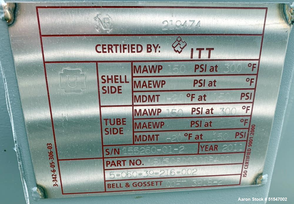 Unused- Multiple Pass Copper/Nickel Tube Heat Exchanger