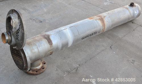 Used ITT Bell & Gossett 2 Pass U Tube Heat Exchanger, 49 Square Feet, Model SU86-2, Horizontal. Carbon steel shell rated 150 psi at –20 to 375 deg.f., (22) 3/4‘' diameter x 6' long SB 75 copper tubes...