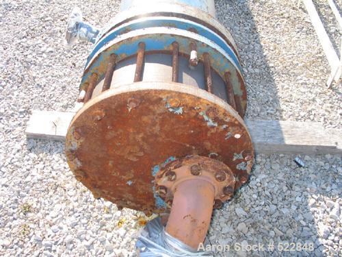 USED: Graphite Karbate shell and tube heat exchanger manufactured byKarbate Vicarb Inc, Strongsville OH, size 17-216. Built in 1990.Weight 3400 pounds. Pressure rating both sides is 75 psi with testp...