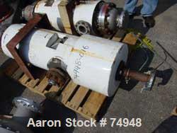 USED: Ketema single pass shell and tube heat exchanger, 39 square feet, size 8-A-36, Alloy 20 product contact areas, horizontal. Carbon steel shell rated 150 psi at 350 deg F, (72) 5/8" diameter x 3'...