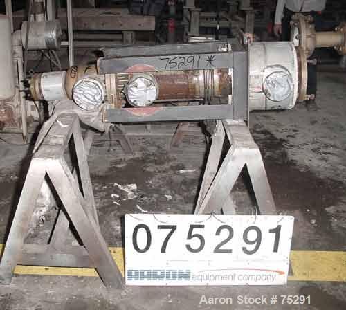 Used Ketema Single Pass Shell & Tube Heat Exchanger, 36 Square Feet, Size 8-B-42. Carpenter 20 product contact areas, vertical. Carbon steel shell rated 150 psi at 400 deg F. (53) 3/4" diameter x 3'6...