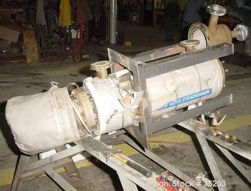 Used Ketema Single Pass Shell & Tube Heat Exchanger, 36 Square Feet, Size 8-B-42. Carpenter 20 product contact areas, vertical. Carbon steel shell rated 150 psi at 400 deg F. (53) 3/4" diameter x 3'6...