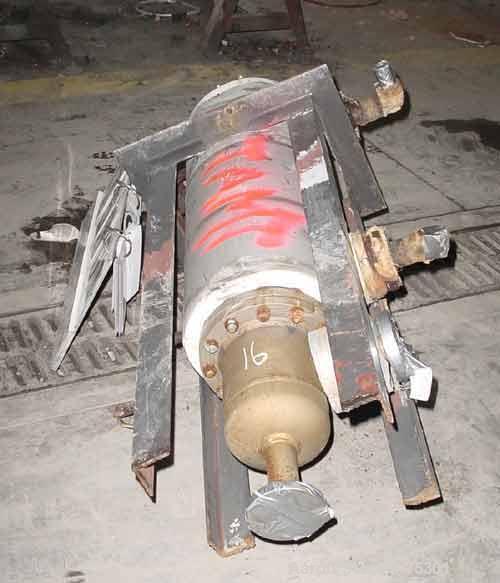 USED: Ketema single pass shell and tube heat exchanger, 36 square feet, size 8-B-42, vertical. Carbon steel shell rated 150 psi at 400 deg F. (53) 3/4" diameter x 3'6" long Carpenter 20 tubes rated 1...