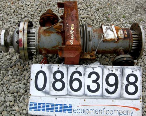 USED: Ketema Single Pass Shell and Tube Heat Exchanger, 39 square feet, size 8-A-36, horizontal. Carbon steel shell rated 150 psi at 350 deg F, (72) 5/8" diameter x 3' long Alloy 20 tubes rated 150 p...