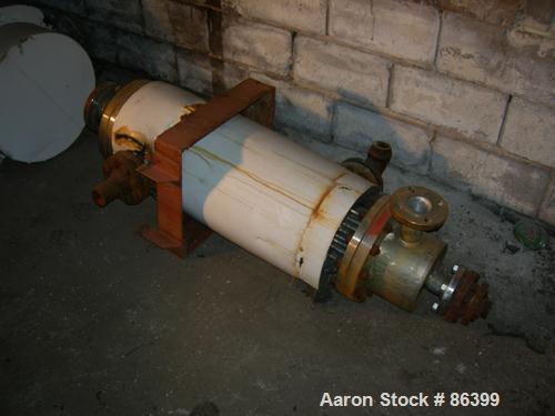 USED: Ketema Single Pass Shell and Tube Heat Exchanger, 39 square feet, size 8-A-36, horizontal. Carbon steel shell rated 150 psi at 350 deg F, (72) 5/8" diameter x 3' long Alloy 20 tubes rated 150 p...