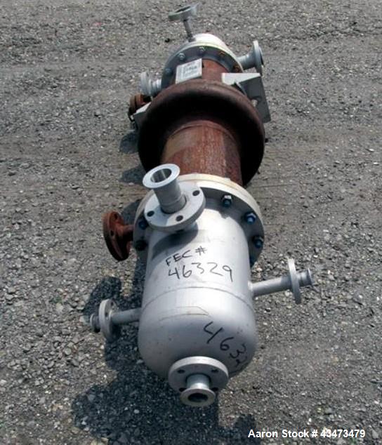 Used Ketema Heat Exchanger, 91 Square Feet. Hastelloy C276 tubes, tube sheets and bonnets with (78) .75" diameter x 6' long tubes rated 75 psi and full vacuum at 500 f, carbon steel shell rated rated...