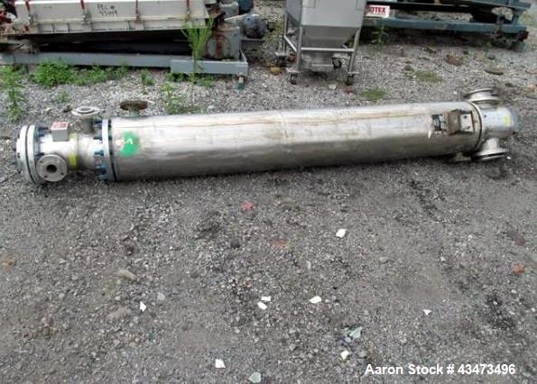 Used National Heat Transfer Shell & Tube Heat Exchanger, 150 Square Feet. Hastelloy C276 tubes and bonnets, 316L stainless steel tube sheets. (96) 0.75" Diameter x 96" long tubes rated 150 psi at 350...
