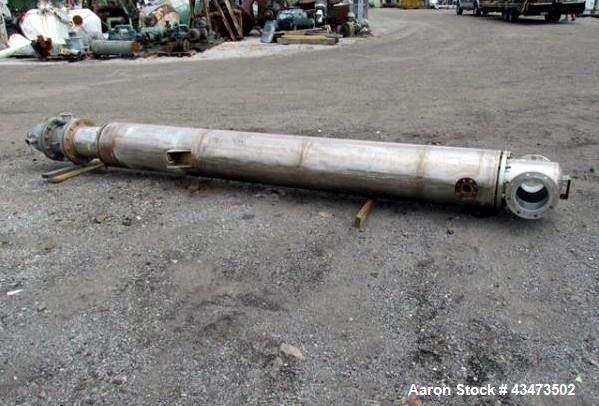 Used- National Heat Transfer Shell & Tube Heat Exchanger, 289 Square Feet. Hastelloy tubes, 316L tube sheet. (134) 0.75" Dia...