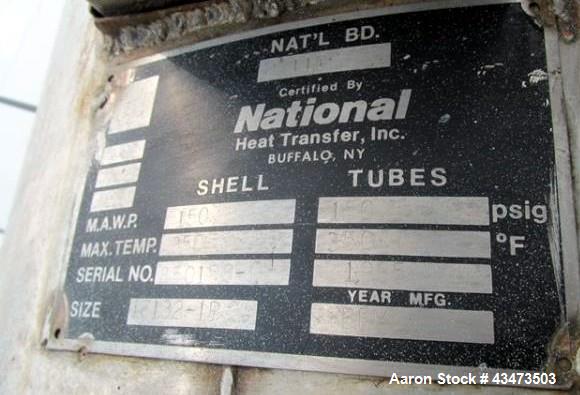 Used National Heat Transfer Shell & Tube Heat Exchanger