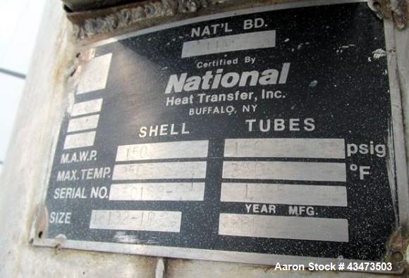 Used- National Heat Transfer Shell & Tube Heat Exchanger