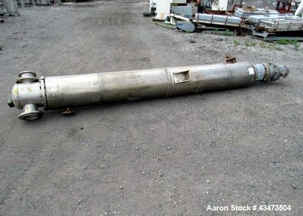 Used National Heat Transfer Shell & Tube Heat Exchanger, 269 Square Feet. Hastelloy C276 tubes and bonnets, 316L stainless steel tube sheets. (110) 0.75" Diameter x 150" long tubes rated 150 psi at 3...