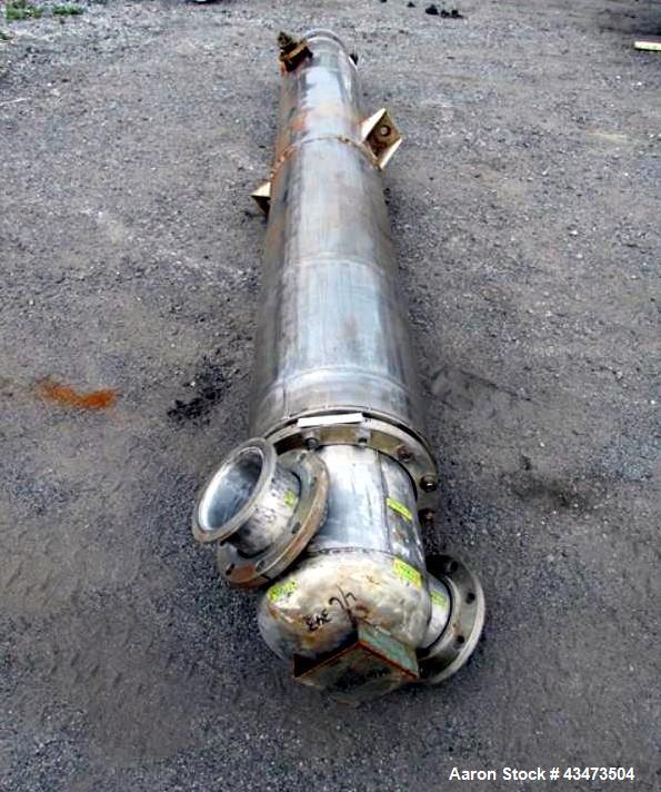Used National Heat Transfer Shell & Tube Heat Exchanger, 269 Square Feet. Hastelloy C276 tubes and bonnets, 316L stainless steel tube sheets. (110) 0.75" Diameter x 150" long tubes rated 150 psi at 3...
