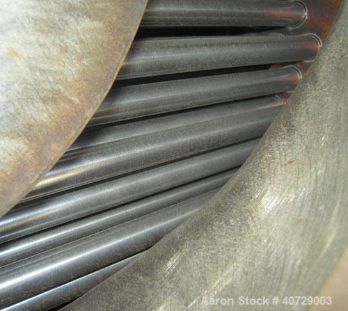 Used RAS Process Equipment 6 Pass Shell and Tube Heat Exchanger, 608 square feet, horizontal, type BEM 23-144. 316L stainless steel shell rated 50 psi/FV at 340 deg F. (258) 3/4" diameter x 12' long ...