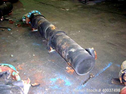 Used CMS U Tube Heat Exchanger, 93 square feet, Hastelloy C22 tubes, tube sheet and bonnet with (68) 3/4" diameter x 7' long tubes rated 75 psi at 150 F, carbon steel shell rated 75 psi at 150 F, 3" ...