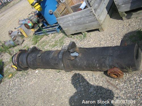 Used Bigelow National 2 Pass U Tube Heat Exchanger, 100 square feet, horizontal. Carbon steel shell rated 75 psi at 100 deg F, (64) 3/4'' diameter x 8' long Hastelloy C22 tubes rated 75 psi at 150 de...