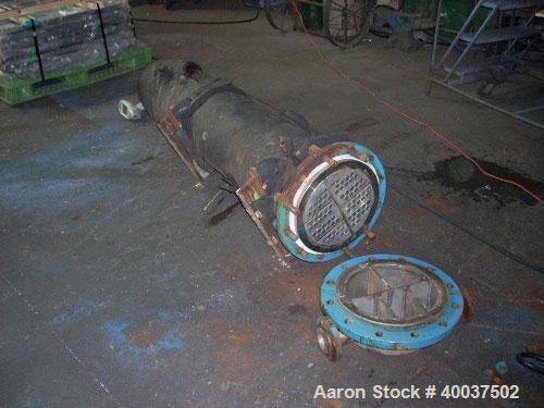 Used CMS U Tube Heat Exchanger with Hastelloy C22 tubes, 65 sqare feet