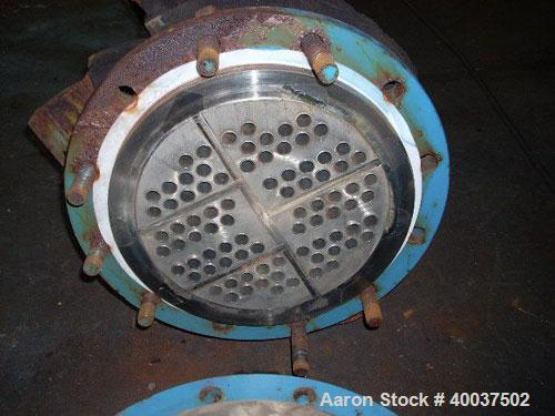 Used CMS U Tube Heat Exchanger with Hastelloy C22 tubes, 65 sqare feet