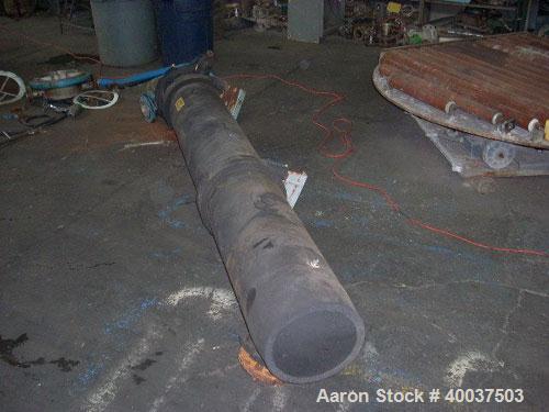 Used CMS U Tube Heat Exchanger, 93 square feet, Hastelloy C22 tubes. Tube sheet and bonnet with (68) 3/4" diameter x 7' long tubes rated 75 psi at 150 F, carbon steel shell rated 75 psi at 150 F, 3" ...