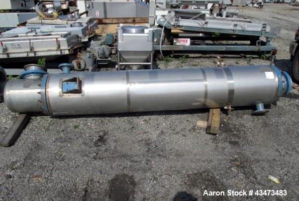 Used Pfaudler Shell & Tube Heat Exchanger, 367 Square Feet, Model 16108-BEM. Hastelloy B2 tubes, tube sheets and bonnets. (208) 0.75" Diameter x 9' long tubes rated 150 psi at 350 degrees F. Carbon s...