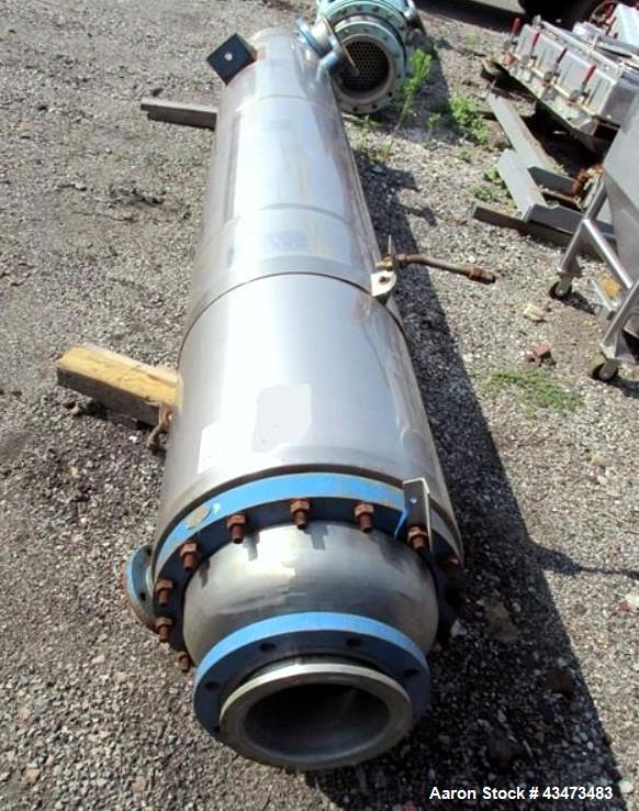Used Pfaudler Shell & Tube Heat Exchanger, 367 Square Feet, Model 16108-BEM. Hastelloy B2 tubes, tube sheets and bonnets. (208) 0.75" Diameter x 9' long tubes rated 150 psi at 350 degrees F. Carbon s...