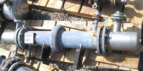 Used Pfaudler Single Pass Shell & Tube Heat Exchanger, 15.2 square feet, horizontal. Carbon steel shell rated 100 psi at -20 to 400 deg F. (26) 3/4'' Diameter x 3’ long Hastelloy B tubes rated 150/FV...