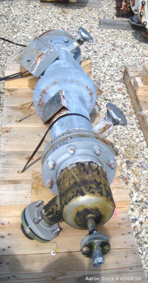 Used Pfaudler Single Pass Shell & Tube Heat Exchanger, 15.2 square feet, vertical. Carbon steel shell rated 100 psi at -20 to 400 deg F. (26) 3/4'' Diameter x 3’ long Hastelloy B tubes rated 150/FV p...