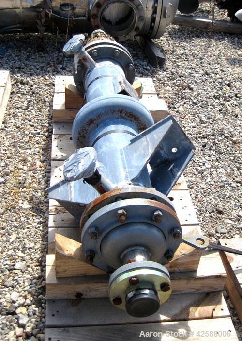 Used Pfaudler Single Pass Shell & Tube Heat Exchanger, 15.2 square feet, vertical. Carbon steel shell rated 100 psi at -20 to 400 deg F. (26) 3/4'' Diameter x 3’ long Hastelloy B tubes rated 150/FV p...