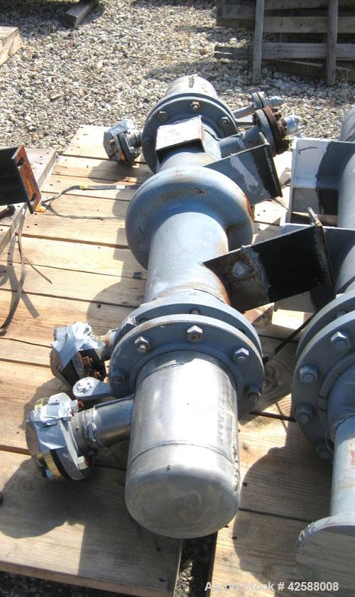 Used Pfaudler Single Pass Shell & Tube Heat Exchanger, 23.5 square feet, horizontal. Carbon steel shell rated 100 psi at -20 to 350 deg F. (40) 3/4" Diameter x 3’ long Hastelloy B tubes rated 150/FV ...