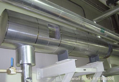 Used Pfaudler Single Pass Shell & Tube Heat Exchanger, 15.2 square feet, horizontal. Carbon steel shell rated 100 psi at -20 to 400 deg F. (26) 3/4'' Diameter x 3’ long Hastelloy B tubes rated 150/FV...
