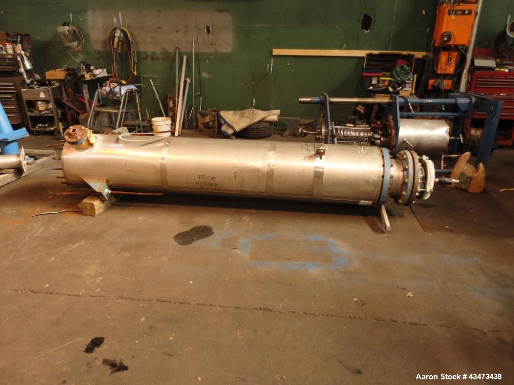 Used Pfaudler Shell & Tube Heat Exchanger, 367 Square Feet. Hastelloy C276 tubes, tube sheets and bonnets with (208) 0.75" diameter x 9' long tubes rated 150 psi at 350 degrees F. Carbon steel jacket...