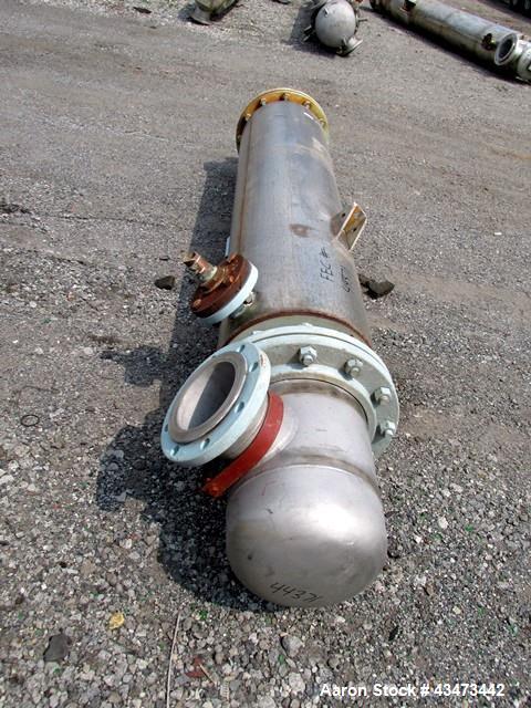 Used Pfaudler Shell & Tube Heat Exchanger, 153 Square Feet. Hastelloy C276 tubes and bonnets, 316L stainless steel tube sheets with (130) 0.75" diameter x 6' long tubes rated 75 psi at 350 degrees F....