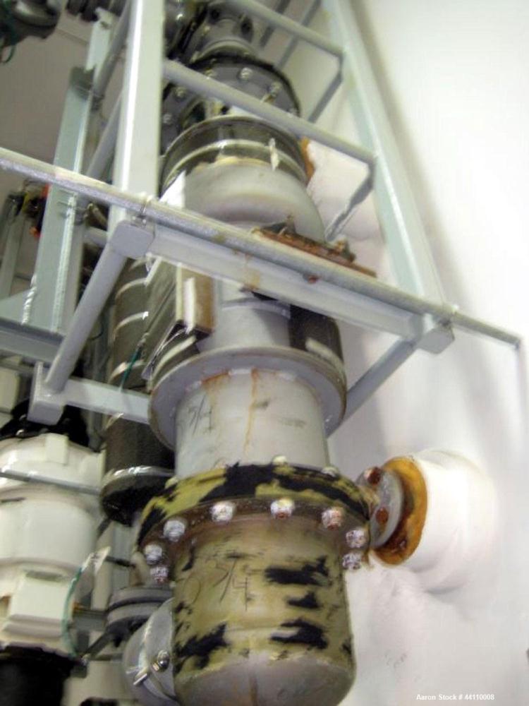 Used RAS Process Equipment Vertical Heat Exchanger / Condenser, 45 Square Feet. Shell (Sa-106-B) rated 150 psi & Full Vacuum at 347 degrees F, Hastelloy B-3 tubes (SB-626 B3) rated 150 psi & Full Vac...