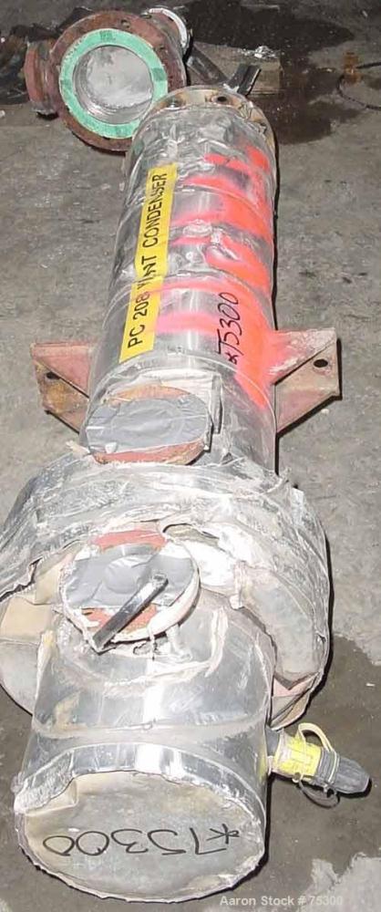 Used Rubicon Single Pass Shell & Tube Heat Exchanger, 20 Square Feet, Model VT6B1-48V, Vertical. Carbon steel shell rated 150 psi at 400 deg F. (26) 3/4" diameter x 4' long Hastelloy C276 tubes rated...