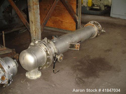 Used Titan Metal Fabricators Shell And Tube Heat Exchanger, 219 Square Feet, Vertical. 304L Stainless steel shell rated FV/150 psi at –20 to 400 deg F. (140) 3/4" diameter x 8’ long Hastelloy C-276 t...
