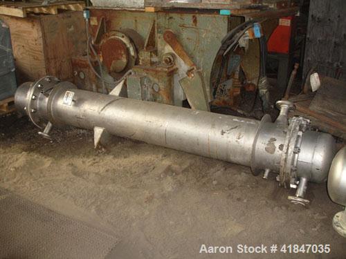 Used Titan Metal Fabricators Shell and Tube Heat Exchanger, 219 square feet, vertical. 304L Stainless steel shell rated FV/150 psi at –20 to 400 deg F. (140) 3/4'' diameter x 8’ long Hastelloy C-276 ...