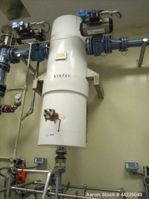 Used Doyle & Roth Vertical Heat Exchanger, 125 Square Feet, Model VT1661-3VE. (212) 3/4" Diameter x 36" long Hastelloy C276 tubes rated 150 psi and full vacuum at 347 degrees F, 316L stainless steel ...