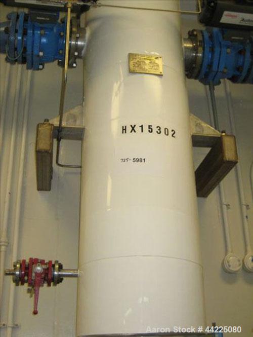 Used Doyle & Roth Vertical Heat Exchanger, 60 Square Feet, Model VT261-3VE. (102) 3/4" Diameter x 36" long Hastelloy C22 tubes rated 150 psi and full vacuum at 347 degrees F, 316L stainless steel she...