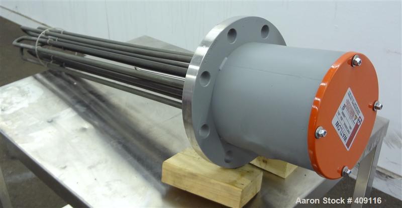 Unused- Watlow Flange Heater, Model FNNP733G520. Element material Incoloy 800. 3/60/480 volt, 24 KW. 304 Stainless steel mounting flange.