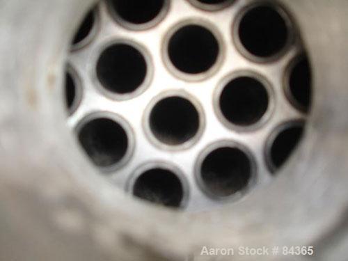 Used Yula Corporation Single Pass Shell and Tube Heat Exchanger, 19 square feet, horizontal, model WC-1A-54AS. Carbon steel shell rated fv/105 psi at 400 deg F and –20 deg F at FV/150 psi. (24) 5/8" ...