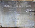 Used Vertical Manning & Lewis Shell And Tube Heat Exchanger, 249 Square Feet